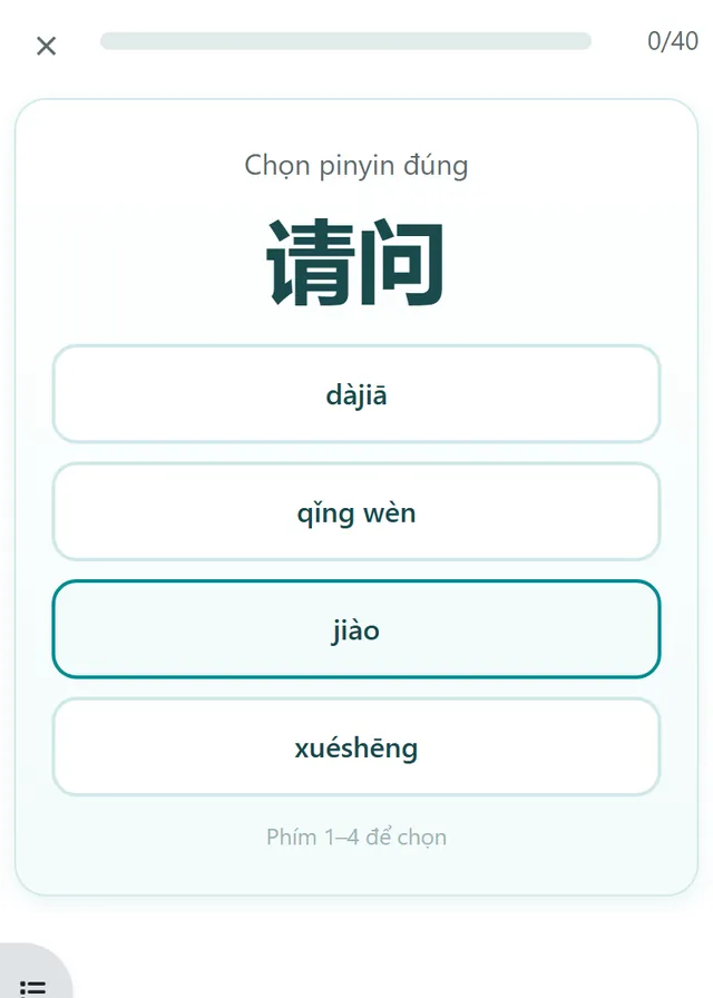 Giao diện Ôn tập hôm nay trên EduFuture LMS