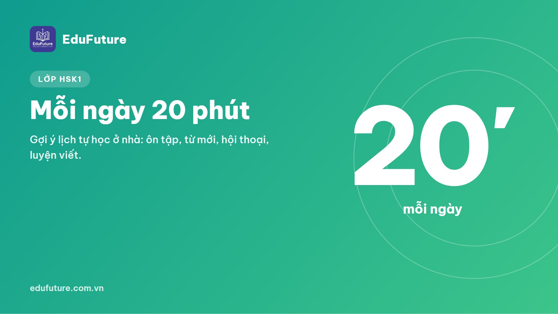 Mỗi ngày 20 phút: gợi ý lịch tự học HSK1 ở nhà cùng EduFuture LMS